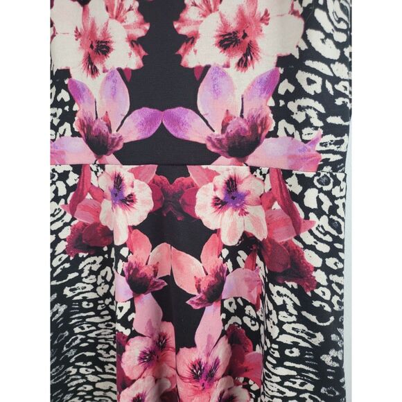 H&M Sleeveless Dress Small Womens Floral Above Knee Crew Neck Pullover Summer - Picture 4 of 7